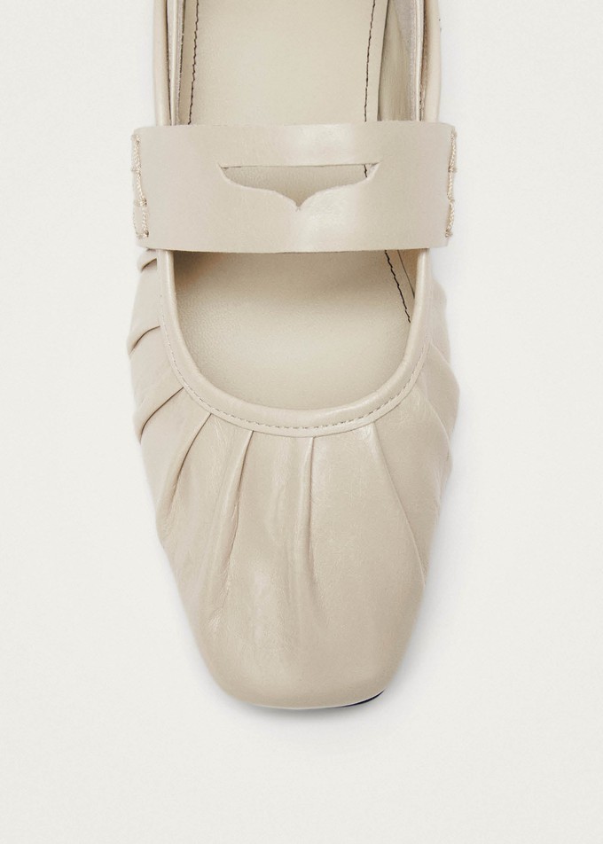 Bargo Cream Leather Ballet Flats from Alohas