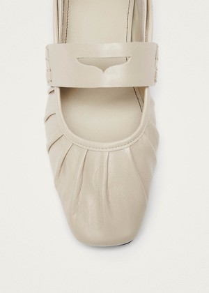 Bargo Cream Leather Ballet Flats from Alohas
