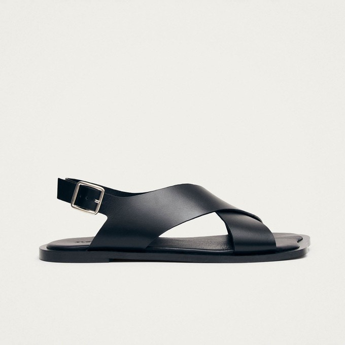 Nalu Black Leather Sandals from Alohas