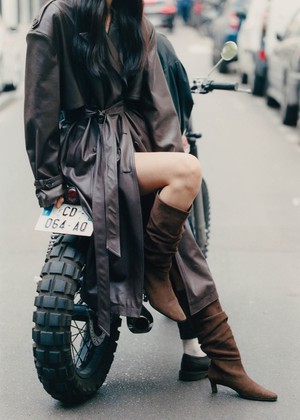 Kalila Suede Brown Leather Boots from Alohas