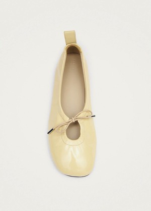 Rosalind Patent Vanilla Leather Ballet Flats from Alohas