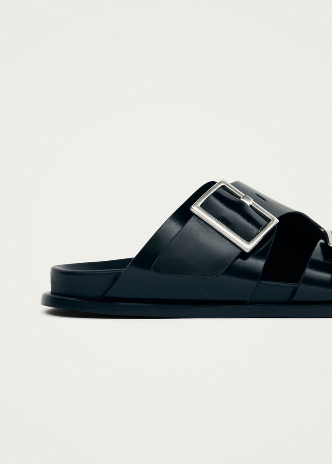 Alba Black Leather Sandals from Alohas