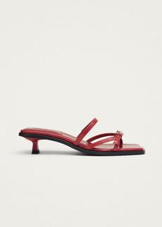 Liko Rift Red Leather Sandals via Alohas