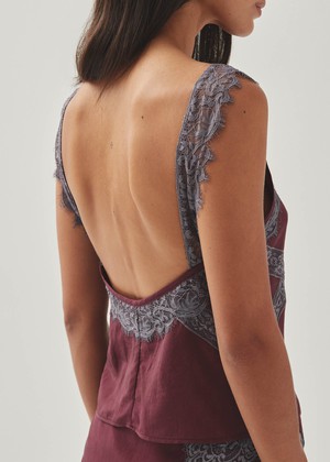 Hebe Burgundy Top from Alohas