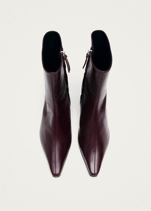 Ambar Rift Burgundy Leather Ankle Boots from Alohas