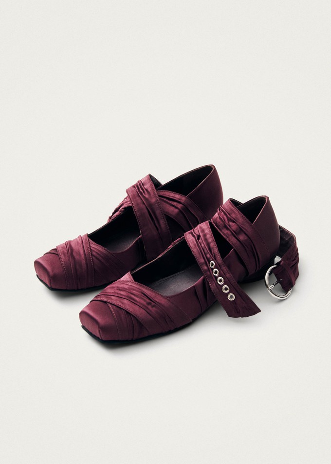 Volant Silky Burgundy Ballet Flats from Alohas