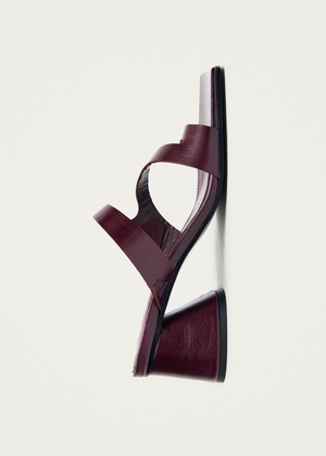 Orielle Rift Burgundy Leather Sandals from Alohas