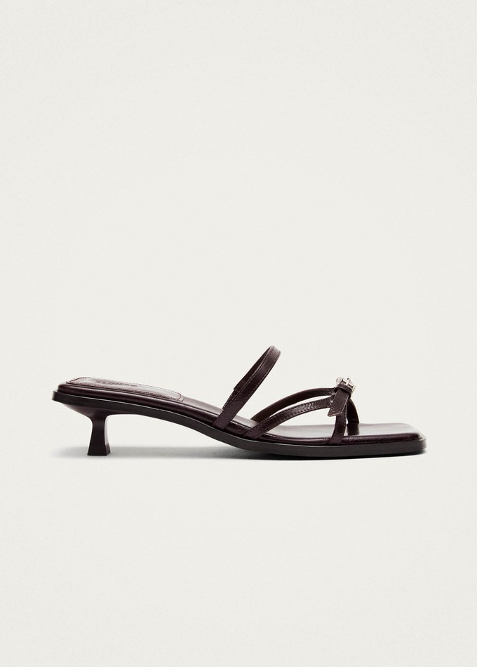 Liko Rift Dark Brown Leather Sandals from Alohas