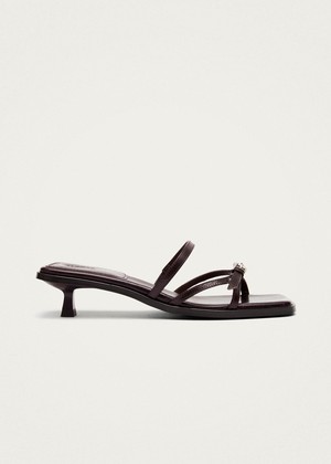 Liko Rift Dark Brown Leather Sandals from Alohas