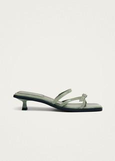 Liko Patent Matcha Leather Sandals via Alohas