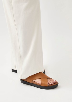 Nico Tan Leather Sandals from Alohas