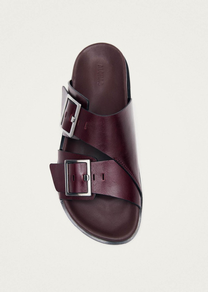 Alba Rift Burgundy Leather Sandals from Alohas
