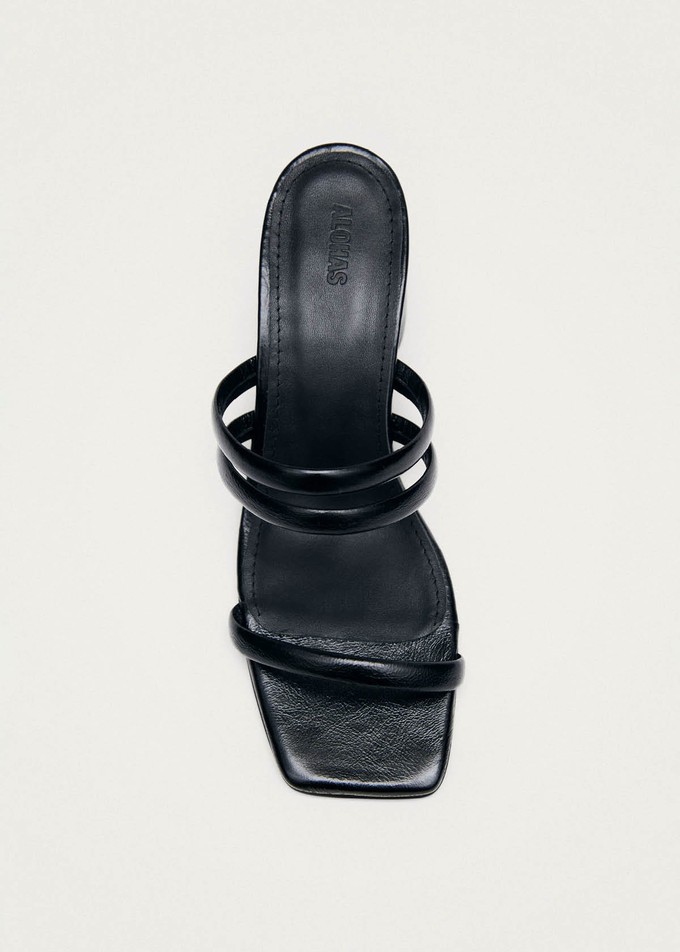 Indiana Rift Black Leather Sandals from Alohas
