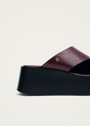 Nova Rift Burgundy Leather Sandals from Alohas