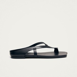 Dawn Black Leather Sandals from Alohas