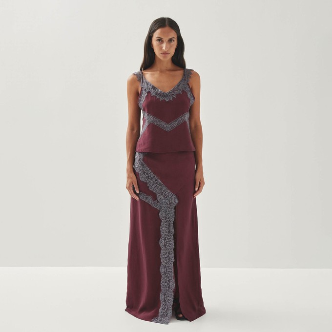 Hebe Burgundy Top from Alohas
