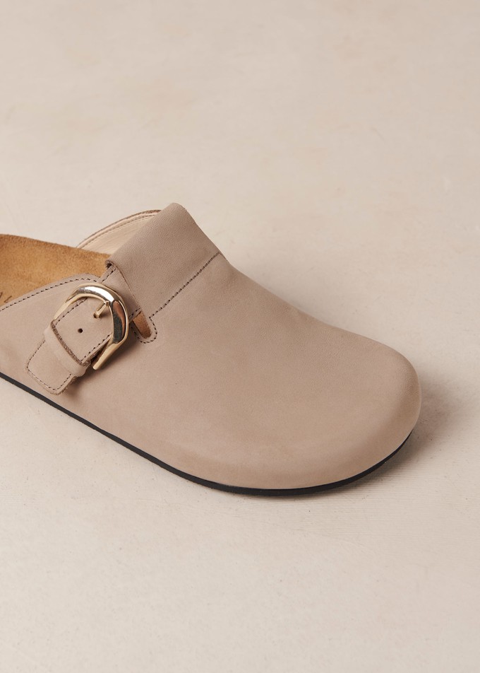 Travis Grey Leather Mules from Alohas