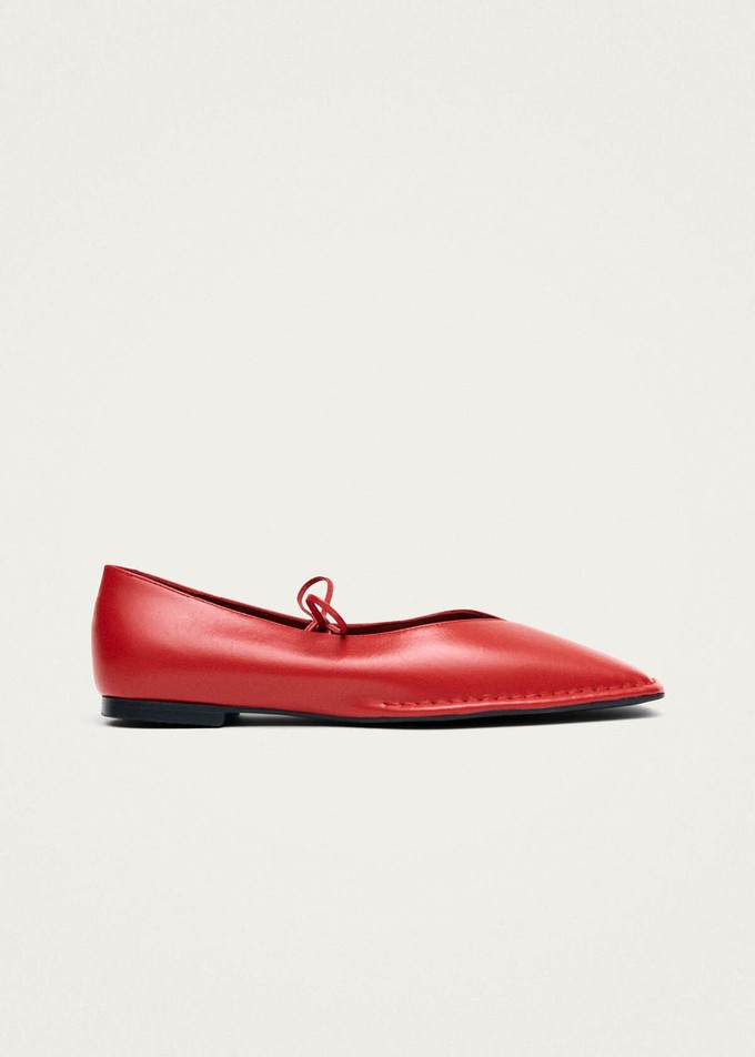Sway Red Leather Ballet Flats from Alohas
