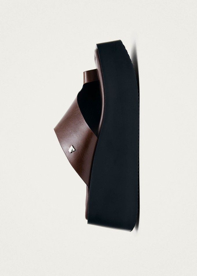 Nova Rift Brown Leather Sandals from Alohas