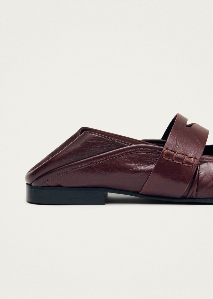 Bargo Burgundy Leather Ballet Flats from Alohas