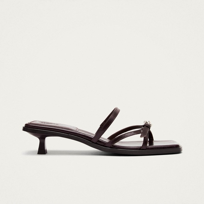 Liko Rift Dark Brown Leather Sandals from Alohas