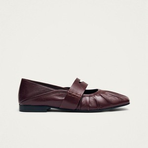 Bargo Burgundy Leather Ballet Flats from Alohas