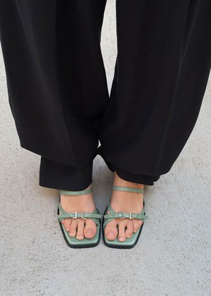 Liko Patent Matcha Leather Sandals from Alohas