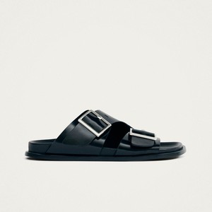 Alba Black Leather Sandals from Alohas