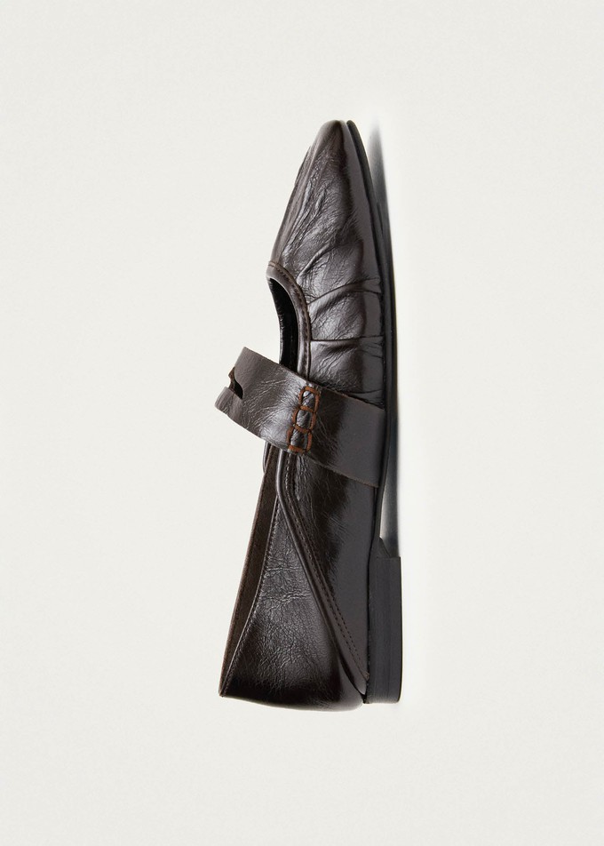 Bargo Brown Leather Ballet Flats from Alohas