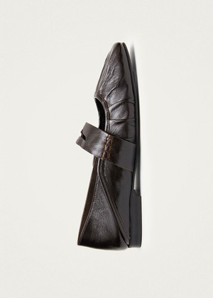 Bargo Brown Leather Ballet Flats from Alohas