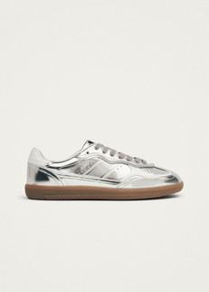 Tb.490 Rife Shimmer Silver Cream Leather Sneakers via Alohas