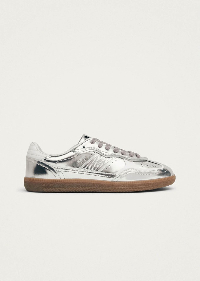 Tb.490 Rife Shimmer Silver Cream Leather Sneakers from Alohas