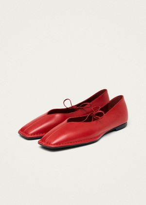 Sway Red Leather Ballet Flats from Alohas