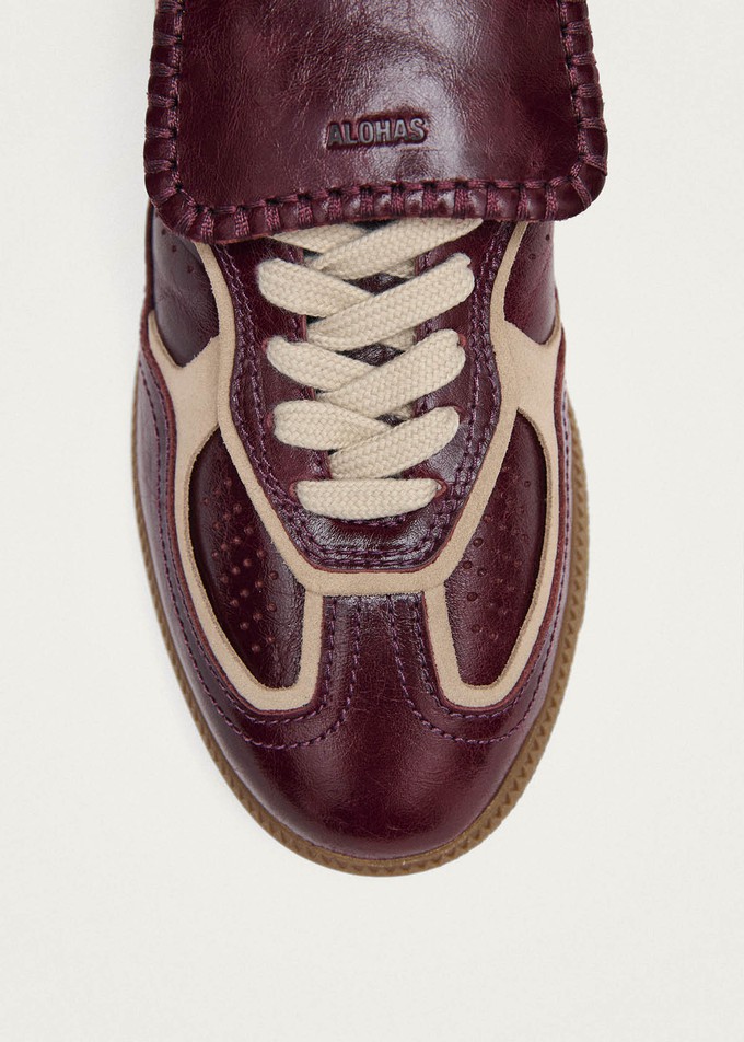 Tb.490 Club Deep Burgundy Patent Leather Sneakers from Alohas