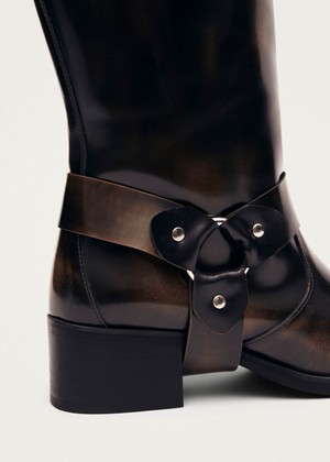 Rocky Brushed Brown Leather Boots from Alohas