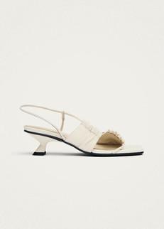 Juniper Cream Leather Sandals via Alohas