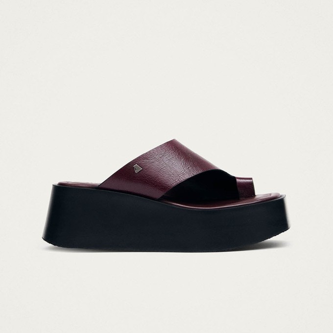 Nova Rift Burgundy Leather Sandals from Alohas