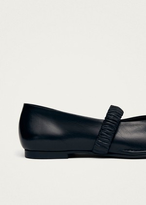 Lautan Black Leather Ballet Flats from Alohas