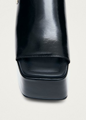 Vale Patent Black Leather Sandals from Alohas