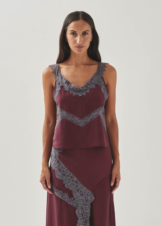Hebe Burgundy Top from Alohas