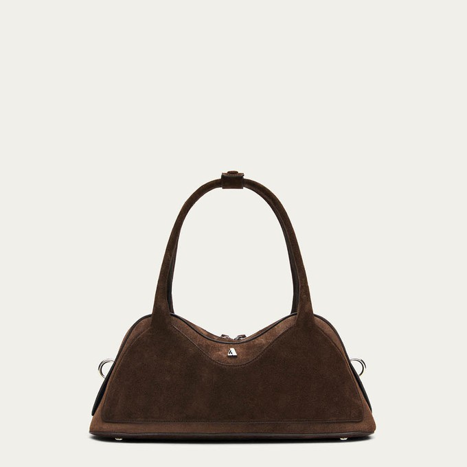 Hilma Suede Brown Leather Bag from Alohas