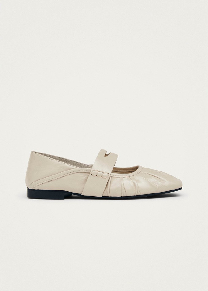 Bargo Cream Leather Ballet Flats from Alohas