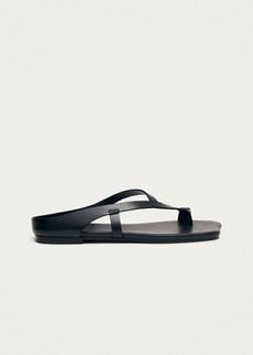 Dawn Black Leather Sandals via Alohas