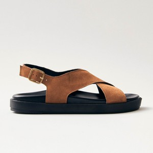 Nico Suede Brown Leather Sandals from Alohas