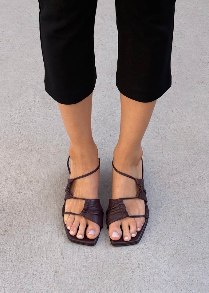 Juniper Burgundy Leather Sandals from Alohas