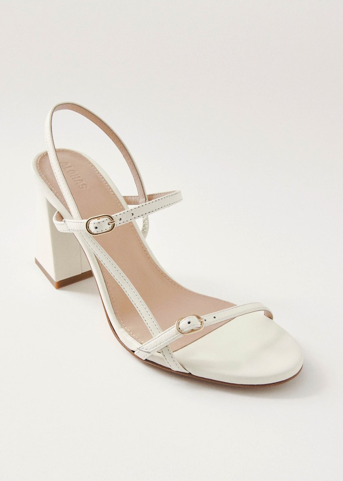 Elyn Cream Leather Sandals from Alohas
