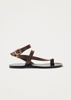 Tallula Brown Leather Sandals via Alohas