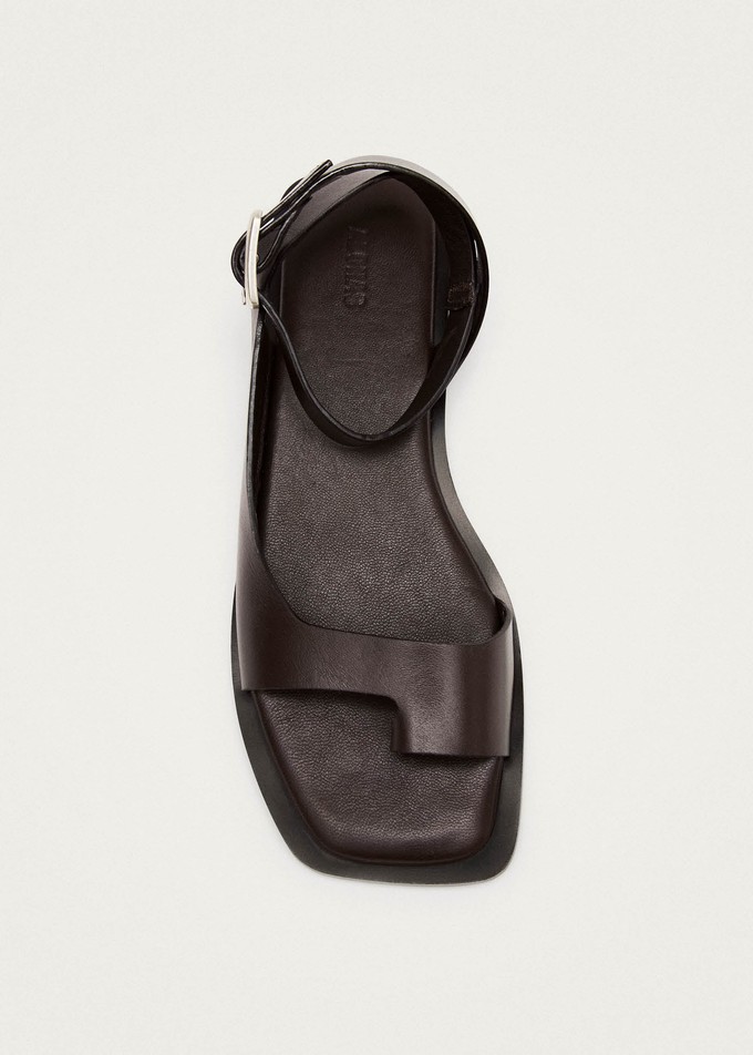 Tebas Brown Leather Sandals from Alohas