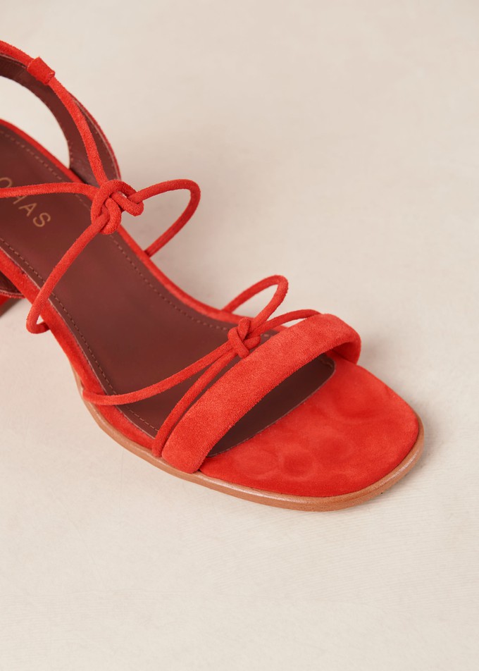 Sophie Orange Leather Sandals from Alohas
