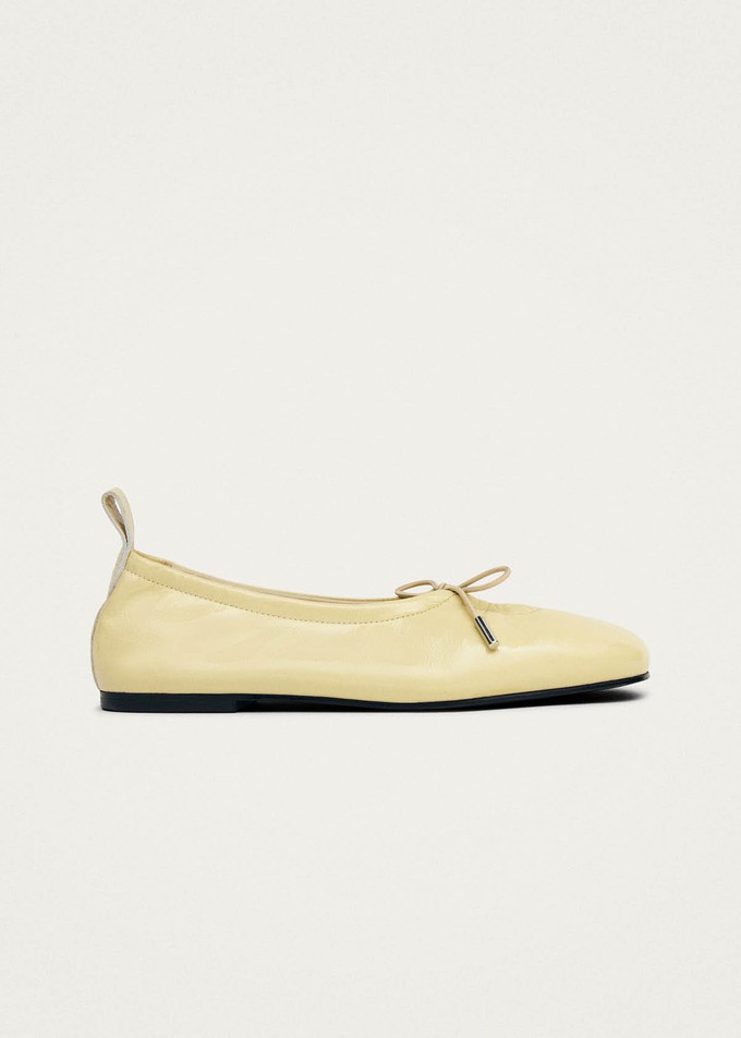 Rosalind Patent Vanilla Leather Ballet Flats from Alohas